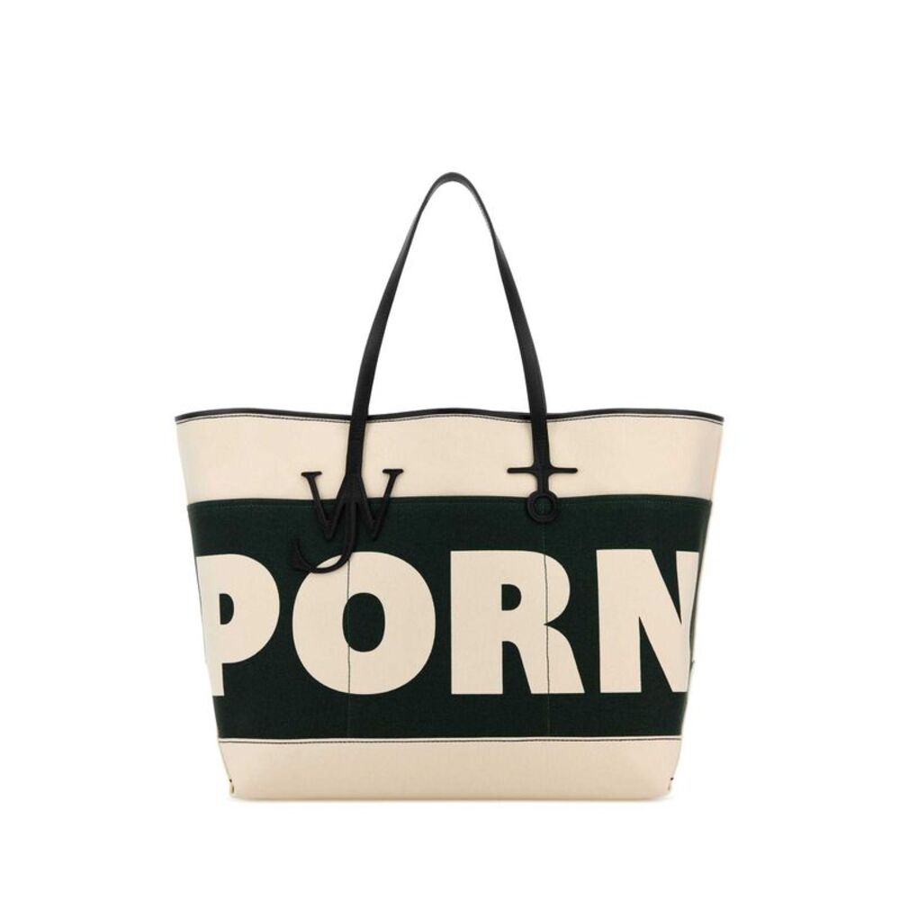 Jw Anderson Women Ivory Canvas Anchor Xl Shopping Bag